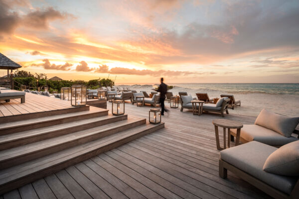 Aerial view of Serenity villa on Parrot Cay