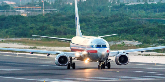 Airliner at PLS airport, Turks and Caicos