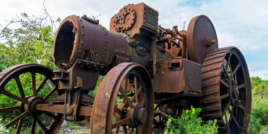 Burrell Traction at Yankee Town on West Caicos