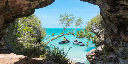 Jet ski tour at West Harbour Bluff in the Turks and Caicos