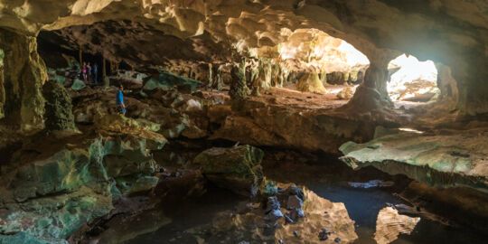 Conch Bar Caves on the island of Middle Caicos in the Turks and Caicos.