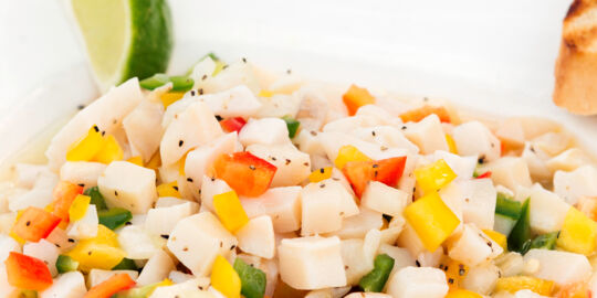 Conch salad in Turks and Caicos