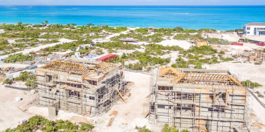 Luxury homes being built in the Turks and Caicos