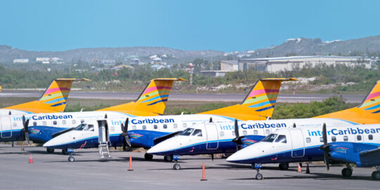 Embraer Brasilia planes in the Turks and Caicos