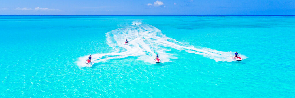 Jet skiing in the Turks and Caicos