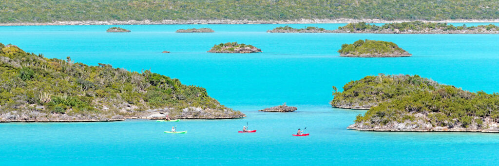 Kayaks at Chalk Sound in the Turks and Caicos