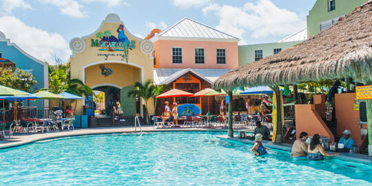 The swimming pool at Margaritaville at the Grand Turk Cruise Center