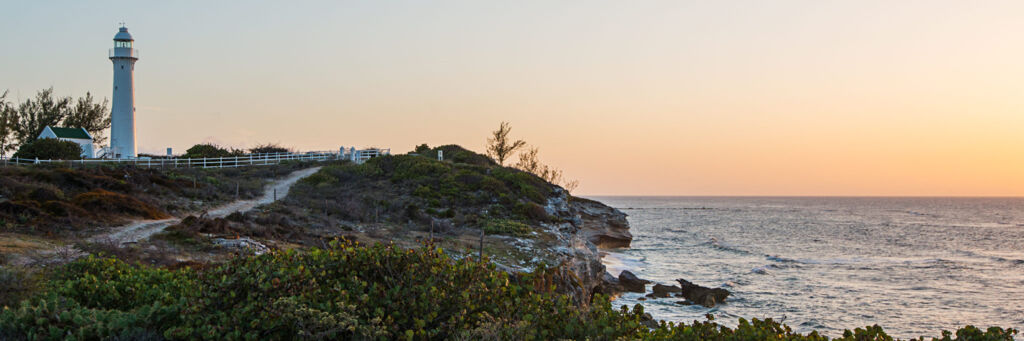 Sunset at the cliffs of the Grand Turk Lighthouse