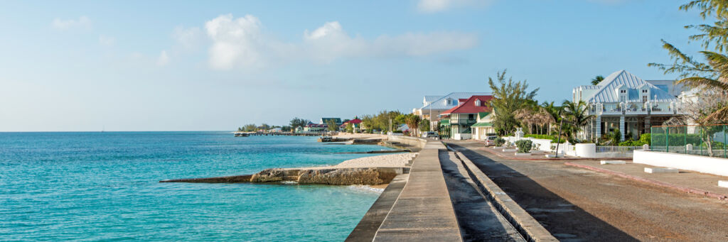 The waterfront and Front Street in old Cockburn Town