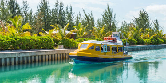 TCI Ferry arriving at the Sandy Point Marina on North Caicos