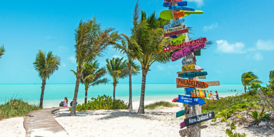 The main beach access to Long Bay on Providenciales