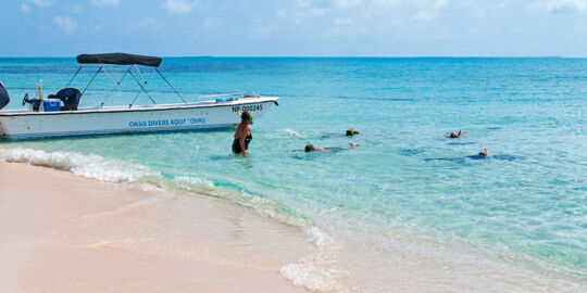 Boat charter cruise at Gibbs Cay in the Turks and Caicos