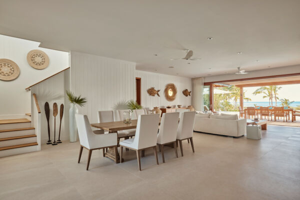 Aerial view of Serenity villa on Parrot Cay