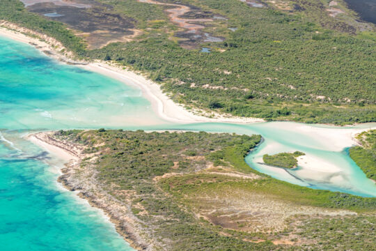 Aerial view of Goose Creek near East Caicos