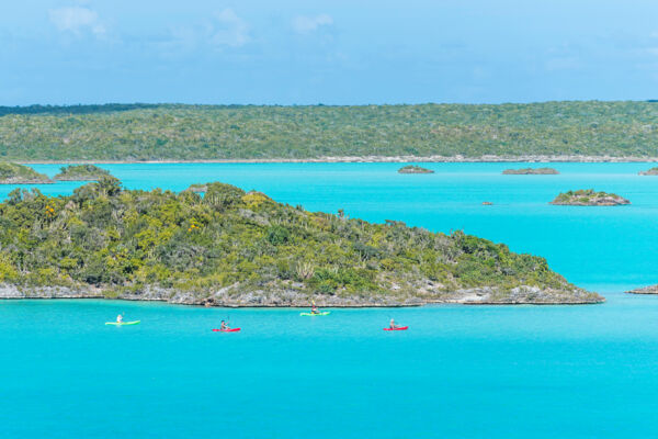 Kayaking at Chalk Sound in the Turks and Caicos