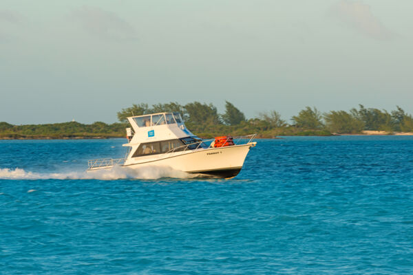 The Parrot Cay Resort guest ferry boat off of Providenciales