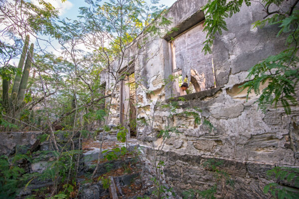 The ruins of a house at Jacksonville on East Caicos