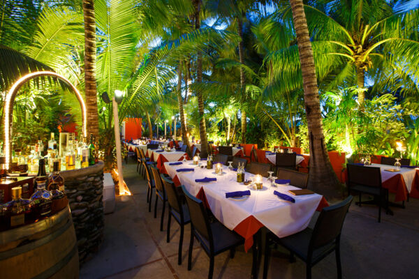 Al fresco dining at the gourmet Coco Bistro restaurant on Providenciales