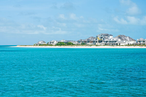 The unfinished Molasses Reef Resort on West Caicos in the Turks and Caicos