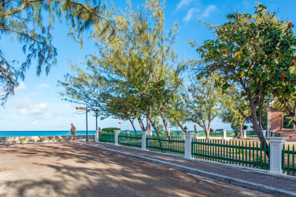 The oceanfront park at Victoria Street in Cockburn Town